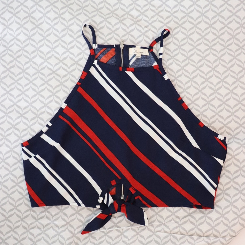 Nautical Crop Tank